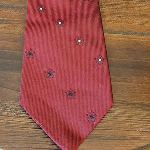 $5!!! Red Embroidered Silk Tie